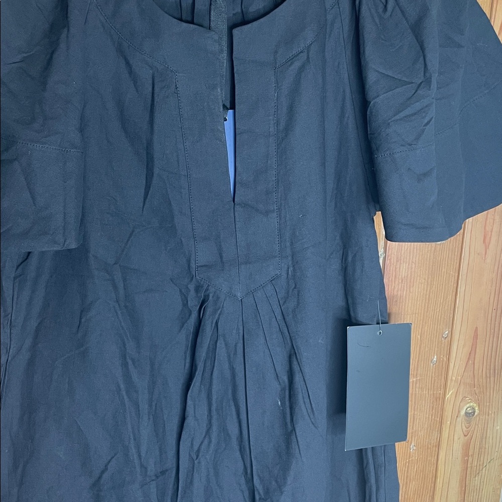 Pomander Place Finley black flutter sleeve maxi dress NWT - Picture 7 of 11